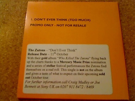 Album herunterladen The Zutons - Dont Ever Think Too Much