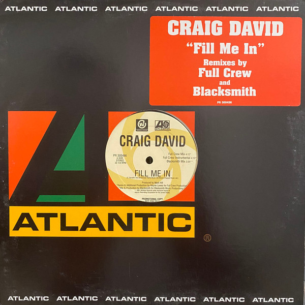 Craig David – Fill Me In (2001, Vinyl) - Discogs