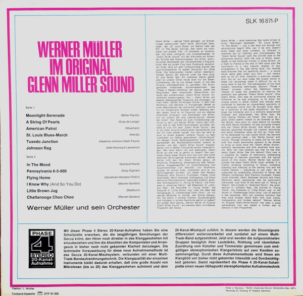 baixar álbum Werner Müller - Im Original Glenn Miller Sound