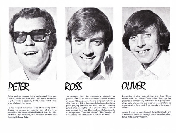 Peter, Ross And Oliver – Three's Company (1968, Vinyl) - Discogs