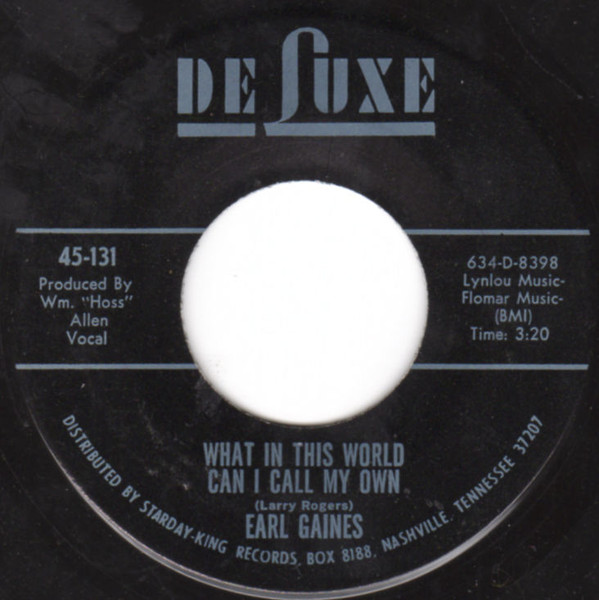 Album herunterladen Earl Gaines - Thrill on the Hill What In This World Can I Call My Own