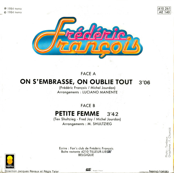 ladda ner album Frédéric François - On SEmbrasse On Oublie Tout Petite Femme