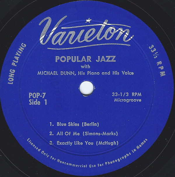 ladda ner album Michael Dunn, His Piano And His Voice - Popular Jazz