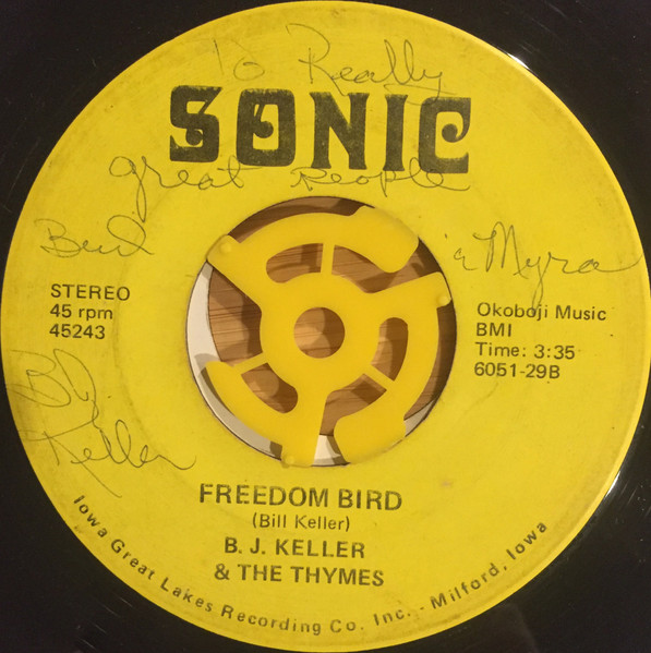 medeleerling Mart Uitlijnen B.J. Keller and The Thymes – South Dakota / Freedom Bird (1976, Vinyl) -  Discogs