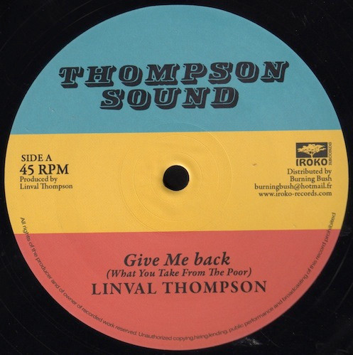 télécharger l'album Linval Thompson - Give Me Back What You Take From The Poor Lump Sum
