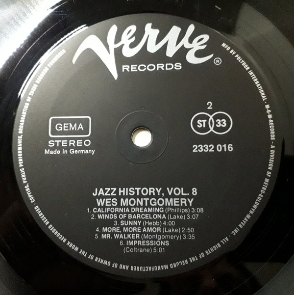 Album herunterladen Wes Montgomery - Jazz History Vol 8