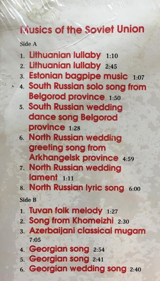 Musics Of The Soviet Union