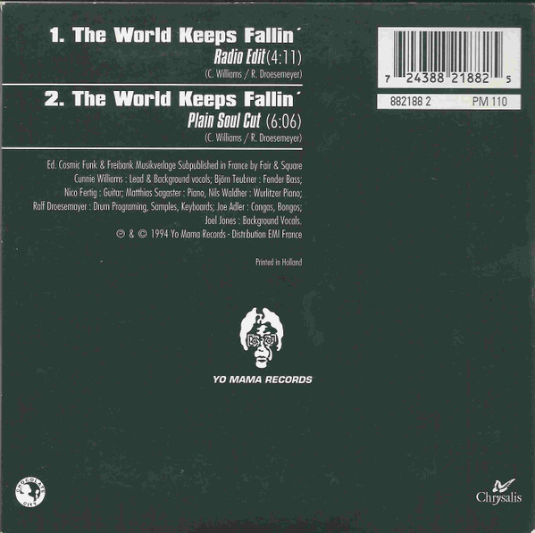 baixar álbum Cunnie Williams - The World Keeps Fallin