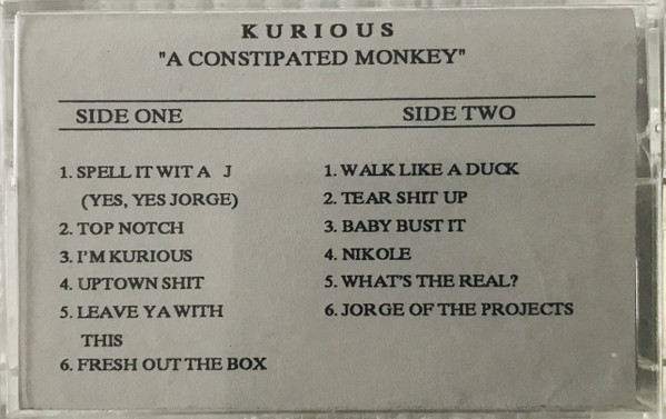 Kurious – A Constipated Monkey (1994, Vinyl) - Discogs