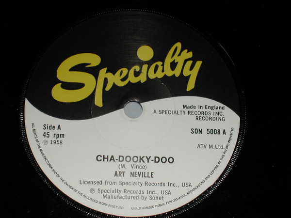 Art Neville Cha Dooky Doo 1958 Vinyl Discogs