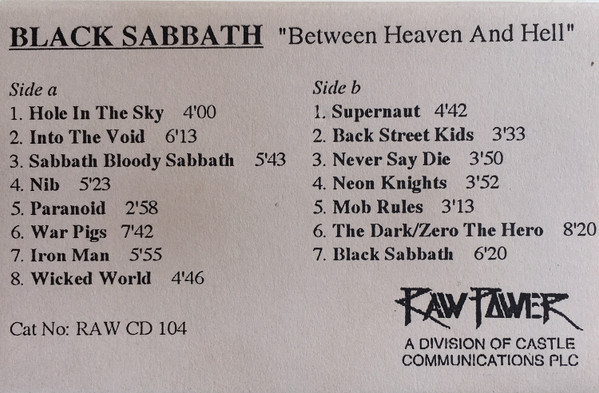 Black Sabbath – Between Heaven And Hell 1970 - 1983 (1995