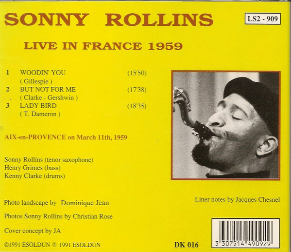 Album herunterladen Sonny Rollins - Live In France 1959