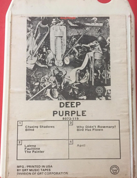 Deep Purple – Deep Purple (White, 8-Track Cartridge) - Discogs