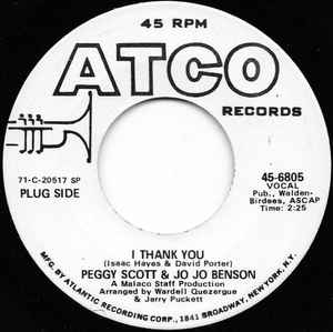 Peggy Scott & Jo Jo Benson - I Thank You / Spreadin' Love album cover