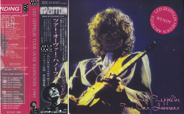 Led Zeppelin – Last Tour - Live In Hannover June 24, 1980 (1998