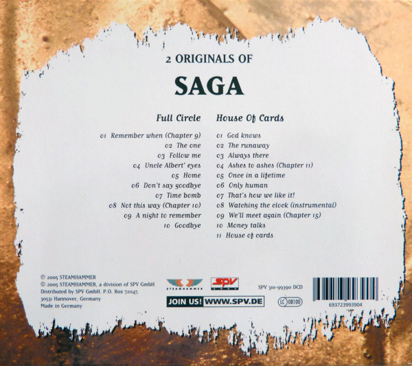 télécharger l'album Saga - 2 Originals Of Saga Full Circle House Of Cards