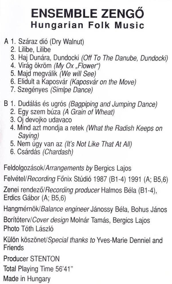 Album herunterladen Zengő - Hungarian Folk Music