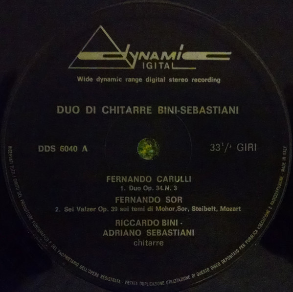 last ned album Riccardo Bini, Adriano Sebastiani - Duo Di Chitarre Bini Sebastiani
