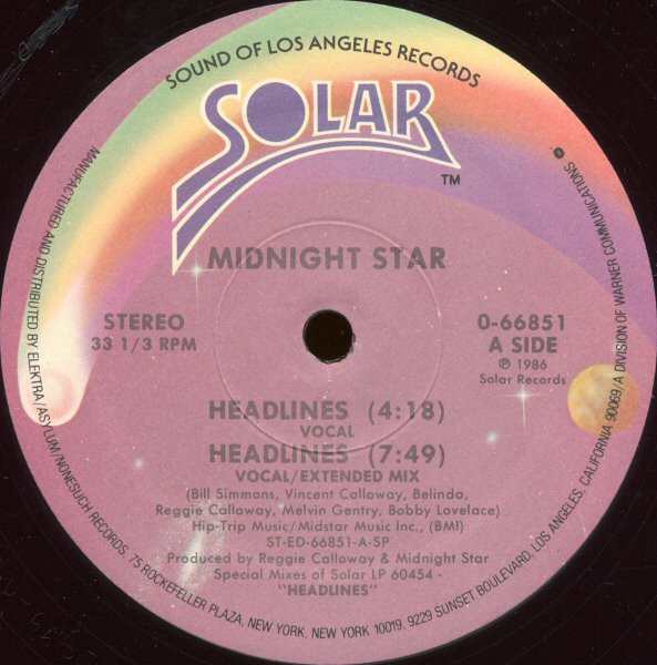 Midnight Star – Headlines (1986, Vinyl) - Discogs