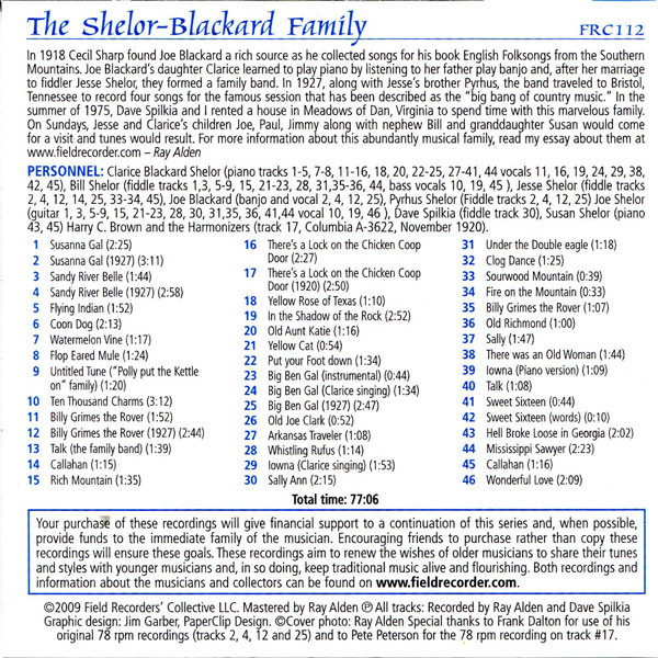 Album herunterladen Shelor Family, Blackard Family - The Shelor Blackard Family