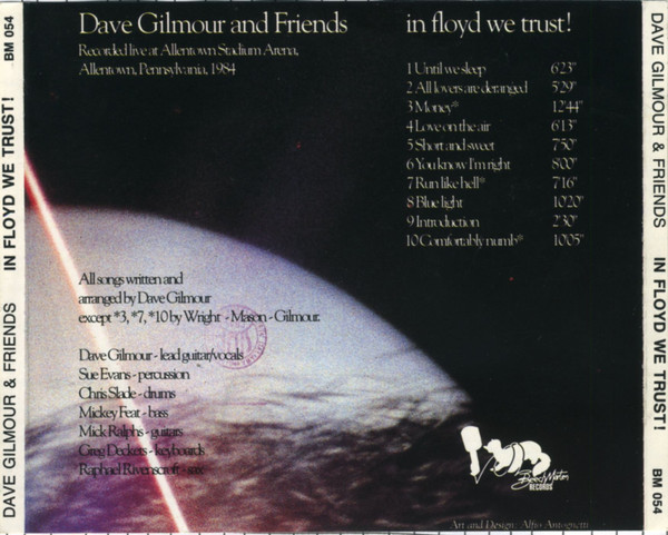 David Gilmour And Friends – In Floyd We Trust! (1992, CD) - Discogs