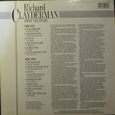 télécharger l'album Richard Clayderman - From The Heart