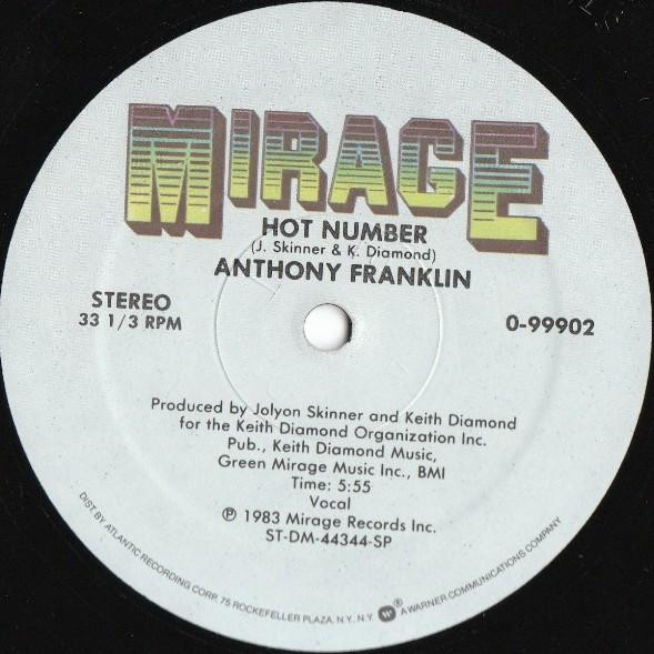 Anthony Franklin – Hot Number (1983, Vinyl) - Discogs