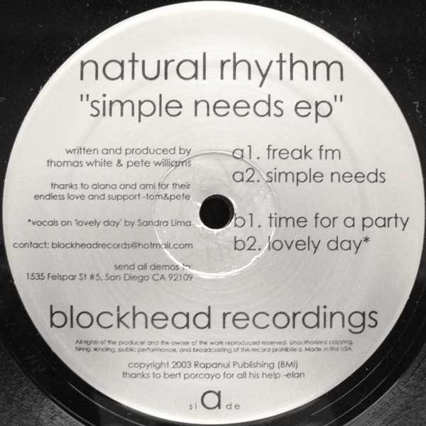 lataa albumi Natural Rhythm - Simple Needs EP