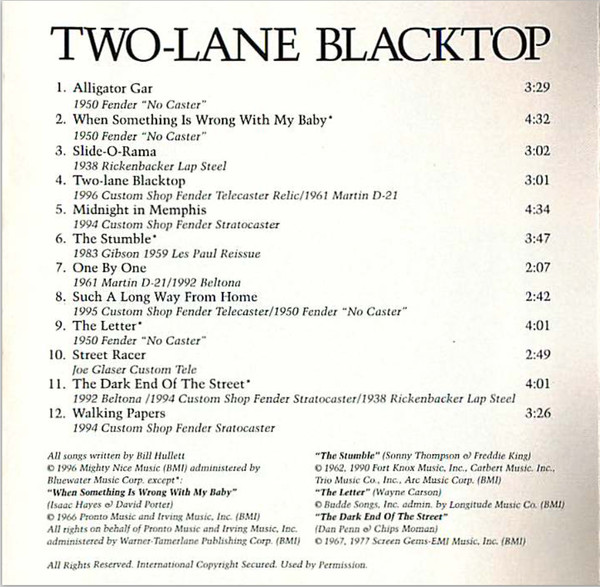 lataa albumi Bill Hullett - Two Lane Blacktop