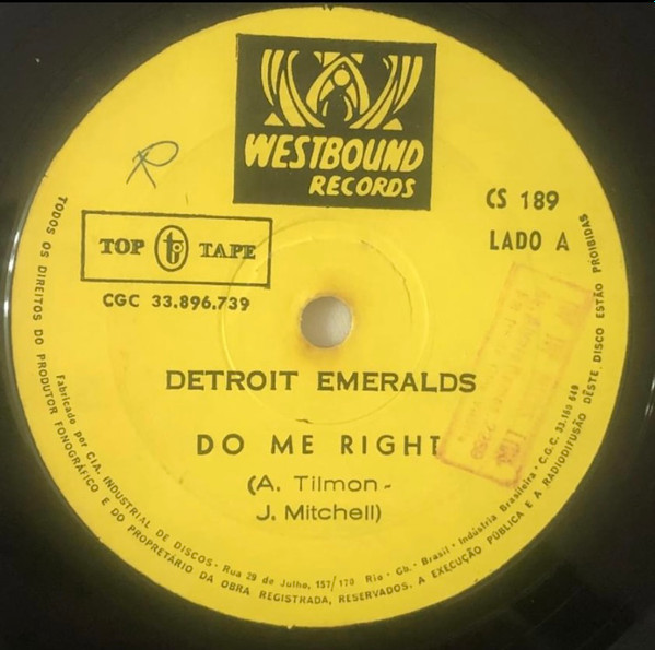 Detroit Emeralds – Do Me Right / Just Now And Then (1971, Vinyl