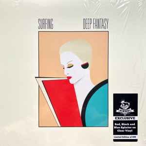 Surfing – Deep Fantasy (2021, Red Black and Blue Splatter on Clear