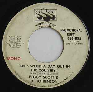 Peggy Scott & Jo Jo Benson - Let's Spend A Day Out In The Country album cover