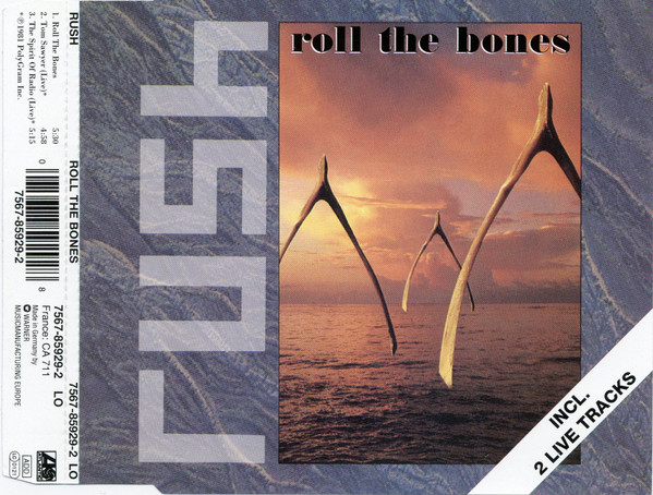 Rush Roll The Bones Álbum de CD de la UE de 1991 en funda de