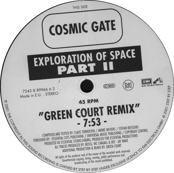 last ned album Cosmic Gate - Exploration Of Space Part II Melt To The Ocean Part II