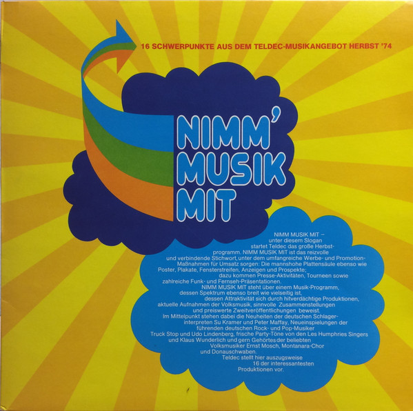 ladda ner album Various - Nimm Musik Mit 16 Schwerpunkte Aus Dem Teldec Musikangebot Herbst 74