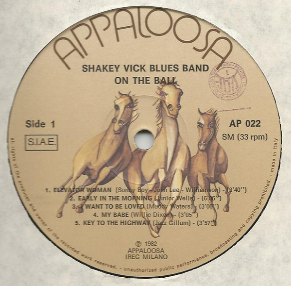 Shakey Vick Blues Band - On The Ball | Appaloosa (AP 022) - 3