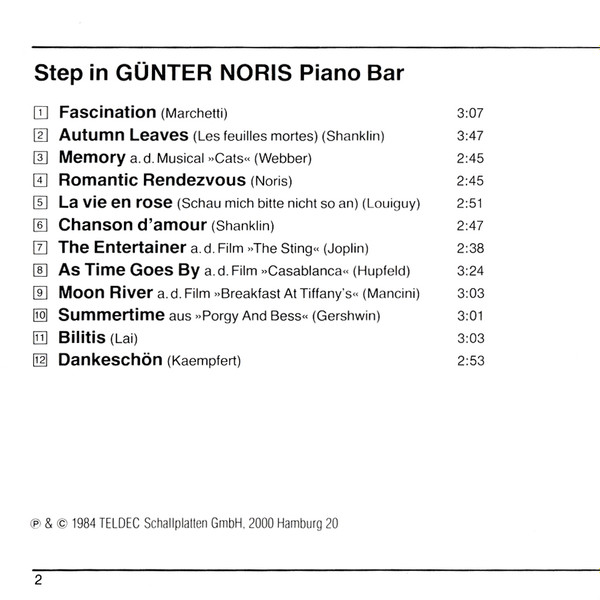 télécharger l'album Günter Noris - Step In Günter Noris Piano Bar
