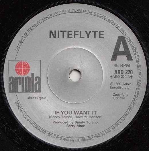 Niteflyte - If You Want It / I Wonder (If I'm Falling In Love 