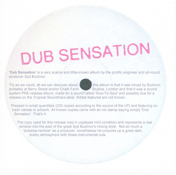 last ned album Syd Bucknor - Dub Sensation