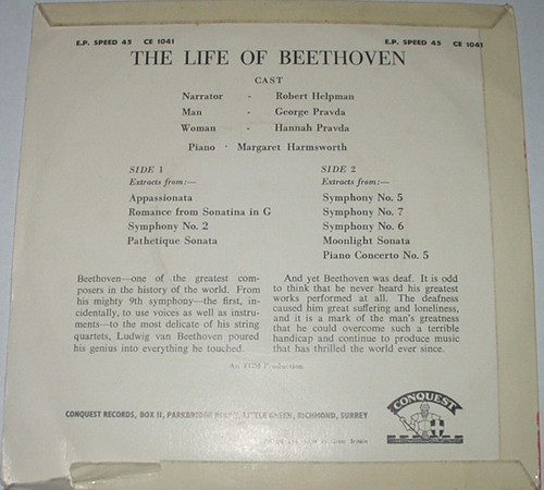 télécharger l'album Beethoven, Robert Helpman - The Life Of Beethoven