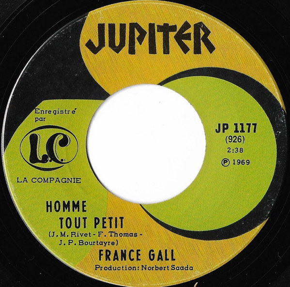 France Gall - L'Orage (La Pioggia) / Homme Tout Petit | Jupiter (JP 1177) - 2