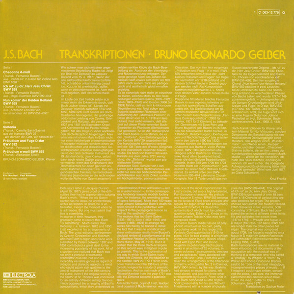 descargar álbum J S Bach, Bruno Leonardo Gelber - Transkriptionen