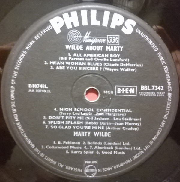 Marty Wilde - Wilde About Marty | Philips (BBL 7342) - 4