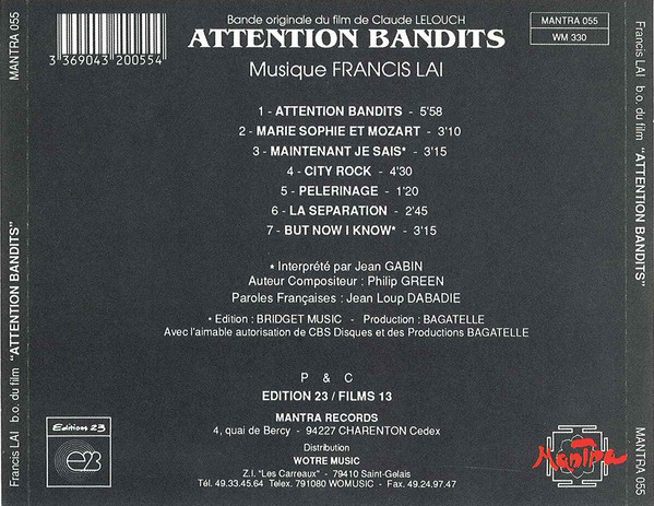 Francis Lai – Attention Bandits (CD) - Discogs