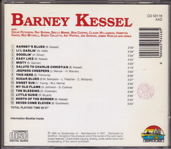 descargar álbum Barney Kessel - Barney Kessel