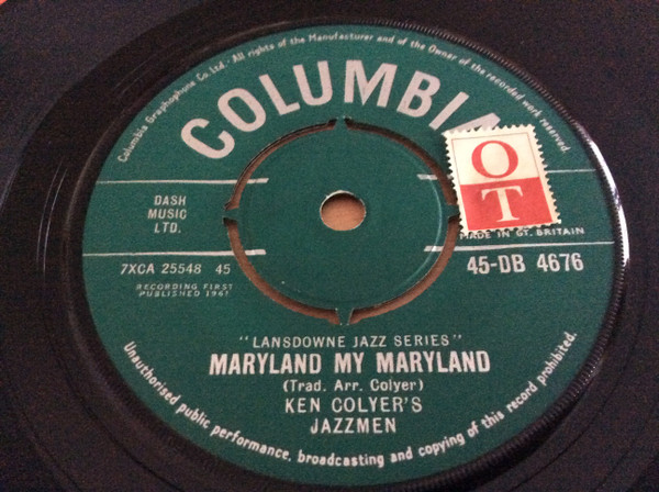 télécharger l'album Ken Colyer's Jazzmen - Maryland My Maryland