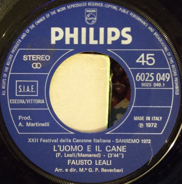lataa albumi Fausto Leali - LUomo E Il Cane