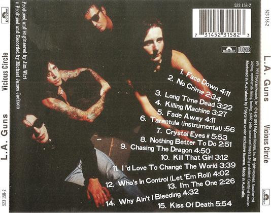 L.A. Guns – Vicious Circle (1994, CD) - Discogs