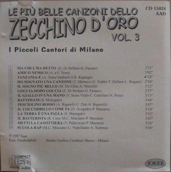 Album herunterladen I Piccoli Cantori Di Milano - Le Più Belle Canzoni Dello Zecchino DOro Vol 3 Nuove Registrazioni