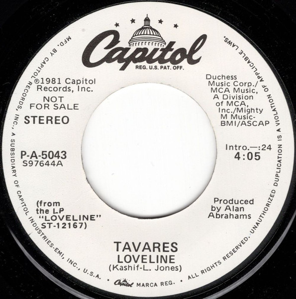 Tavares – Loveline (1981, Vinyl) - Discogs